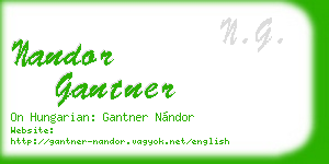 nandor gantner business card